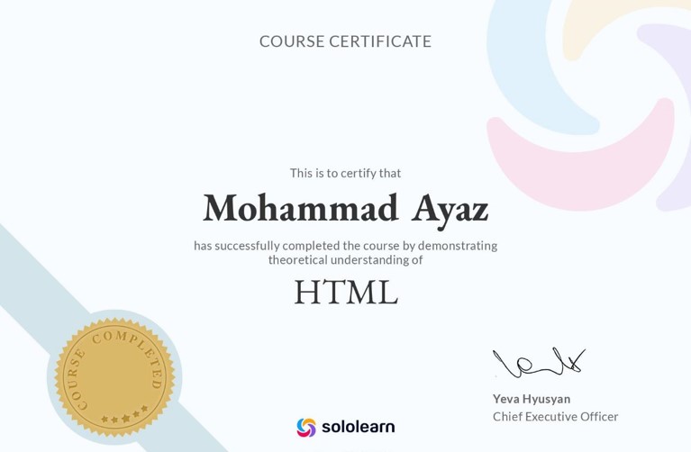 Html-Certificate